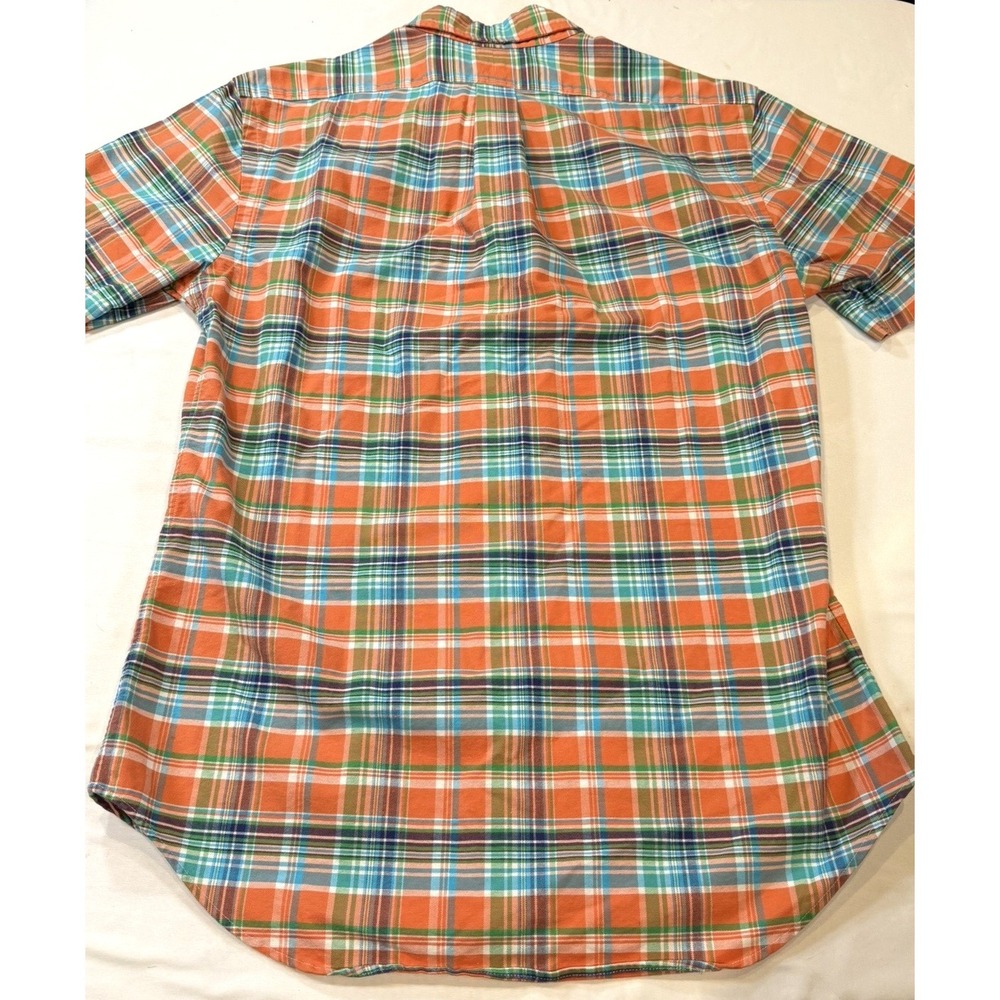 Ralph Lauren Mens Medium Plaid Slim Fit Short Sleeve Button Down Shirt - Picture 6 of 6